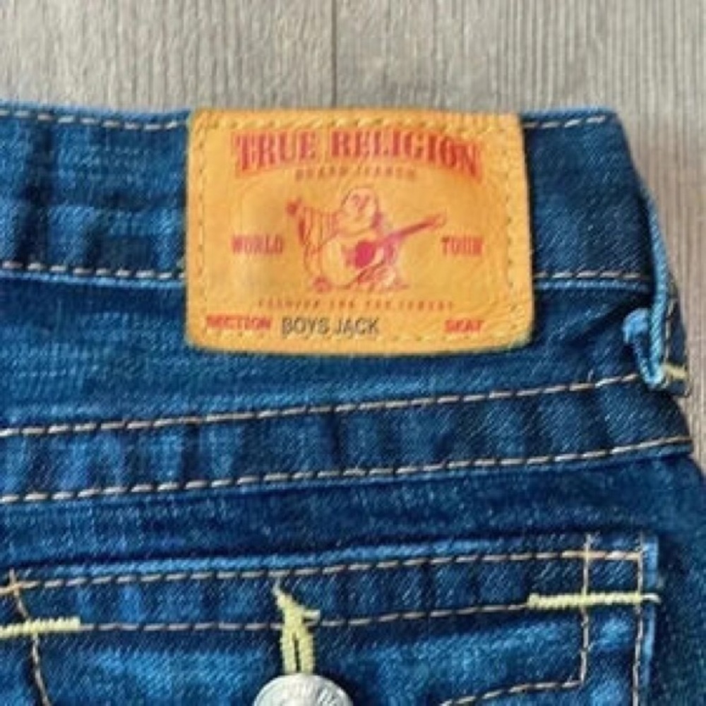 True Religion Kids Dark Blue Straight Leg Jeans - Picture 6 of 6